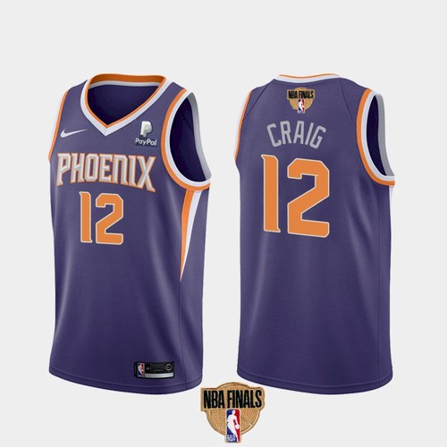 Men's Phoenix Suns #12 Torrey Craig 2021 Purple NBA Finals Icon Edition Stitched NBA Jersey